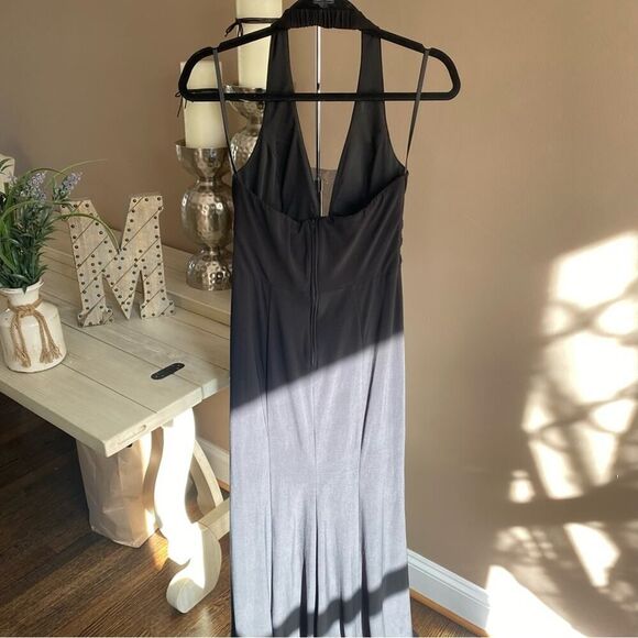 B. Darlin Dress Black Size 1 Junior Sheath Halter Illusion Beaded Size M EUC - Picture 10 of 14